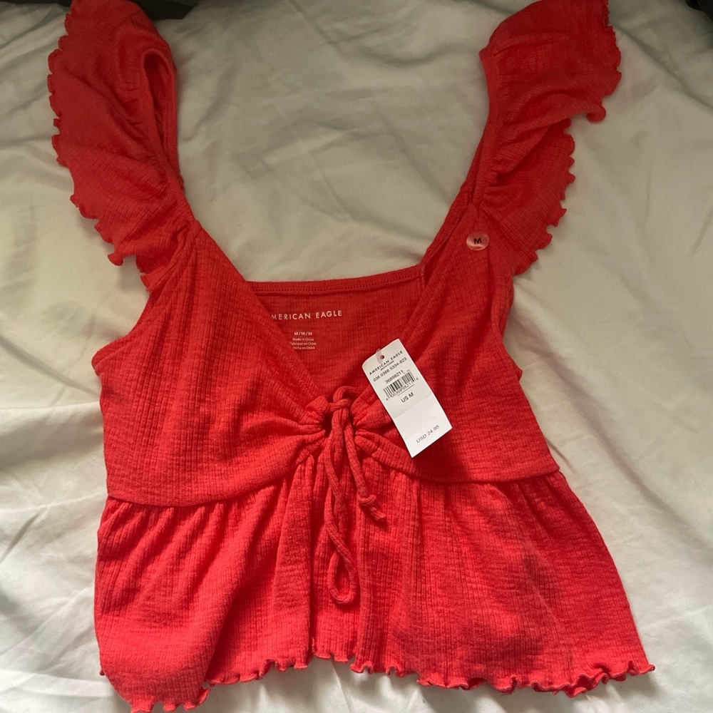 American Eagle Pink/Red crop top